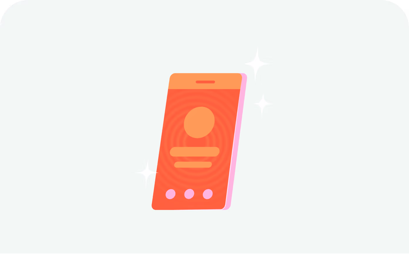 An illustration of a mobile phone