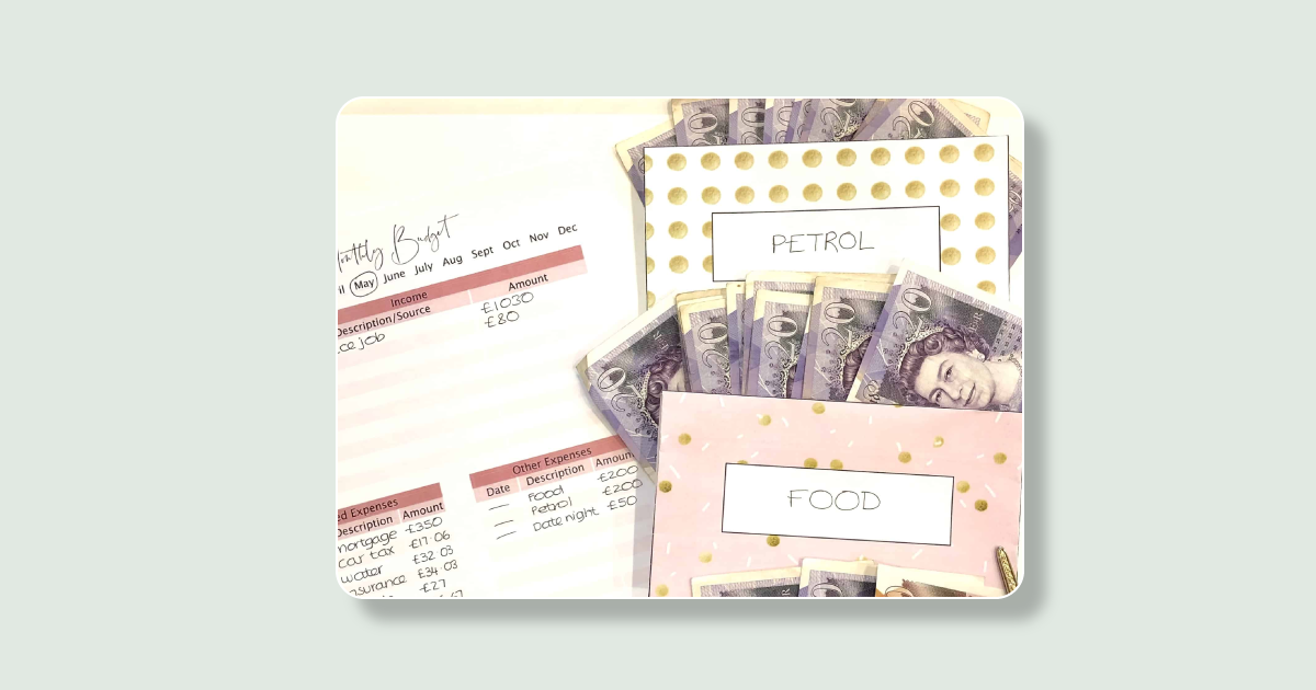 cash stuffing envelopes for petrol, food
