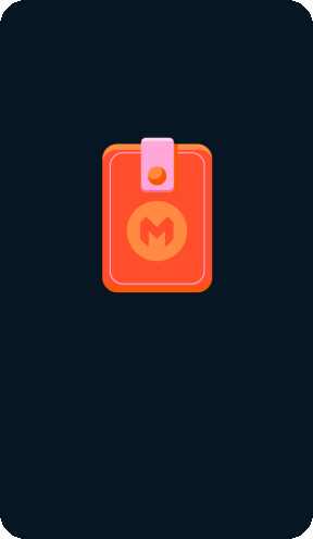 An animation showing a wallet full of cards, which fan out to be revealed.