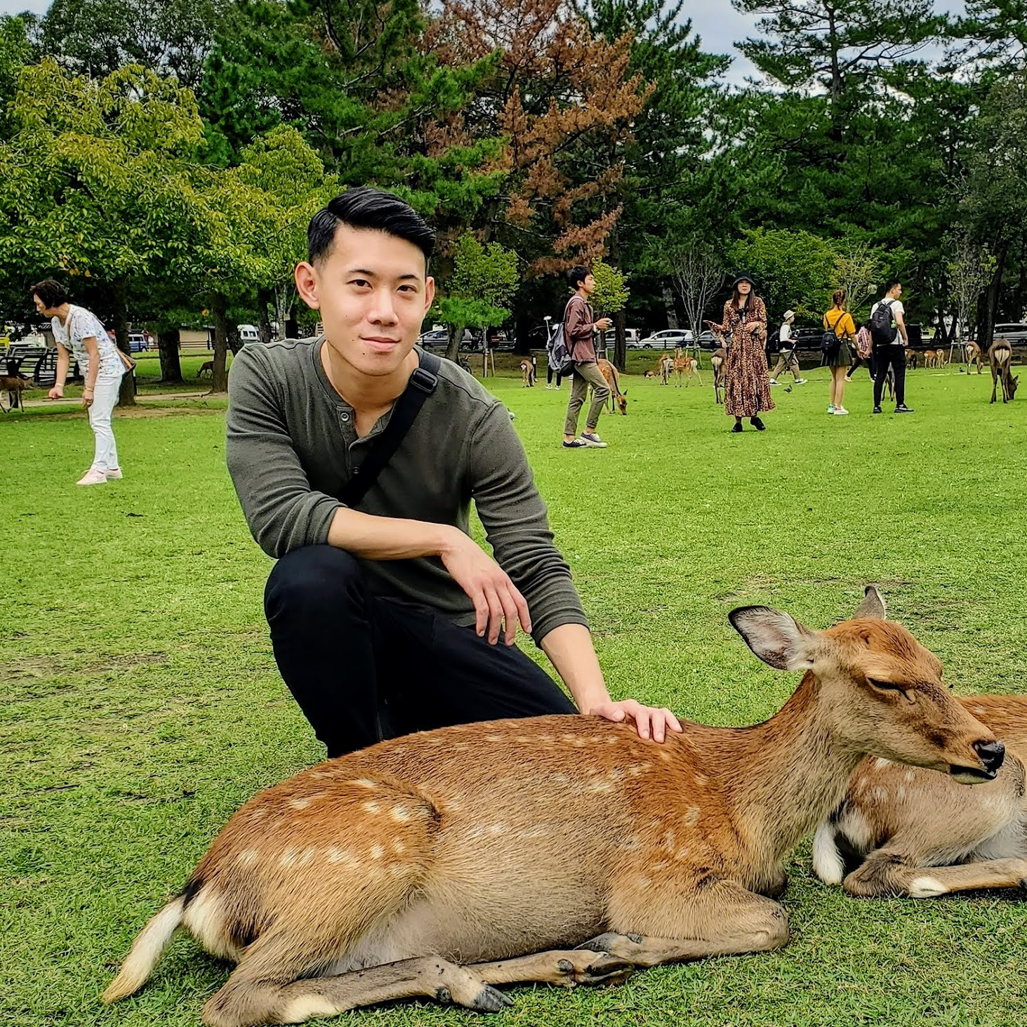 Nathan with Deer