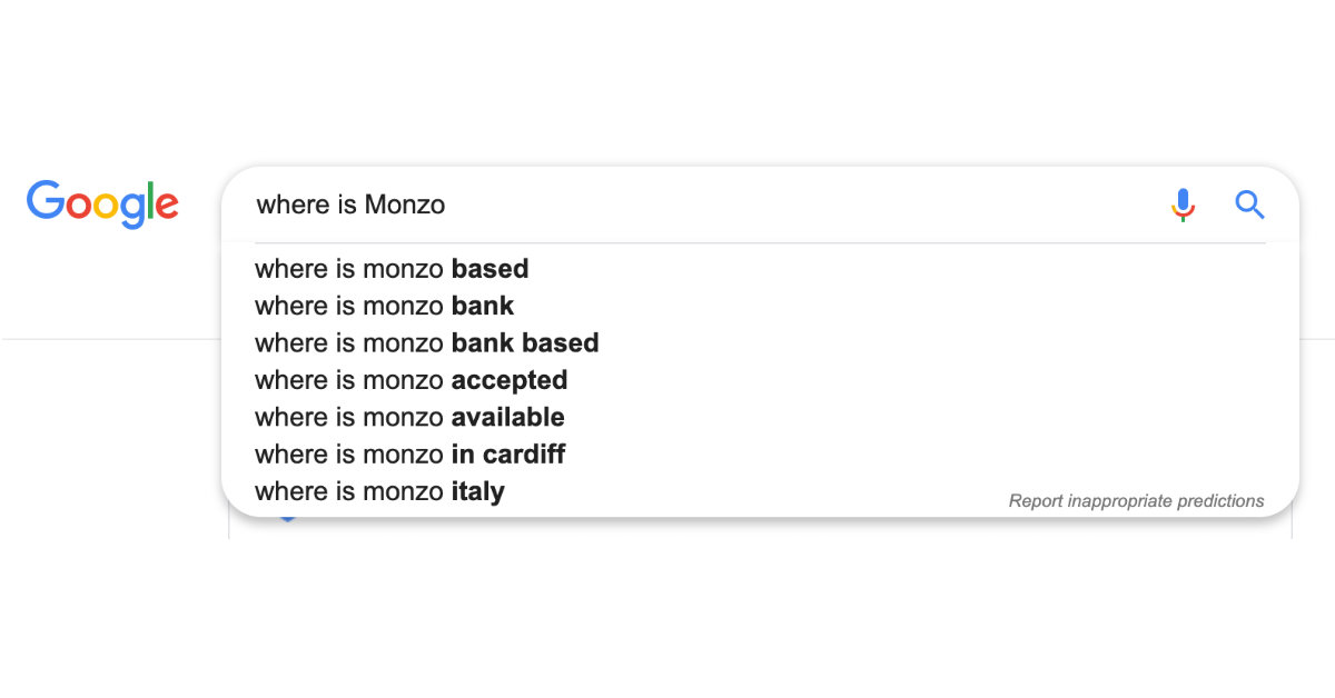 Where is Monzo google