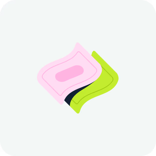 Icon showing a pink and a green currency note.