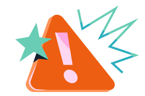 Illustration of an exclamation mark to alert someone