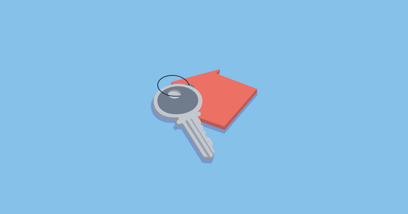 Image of house keys - secured loan