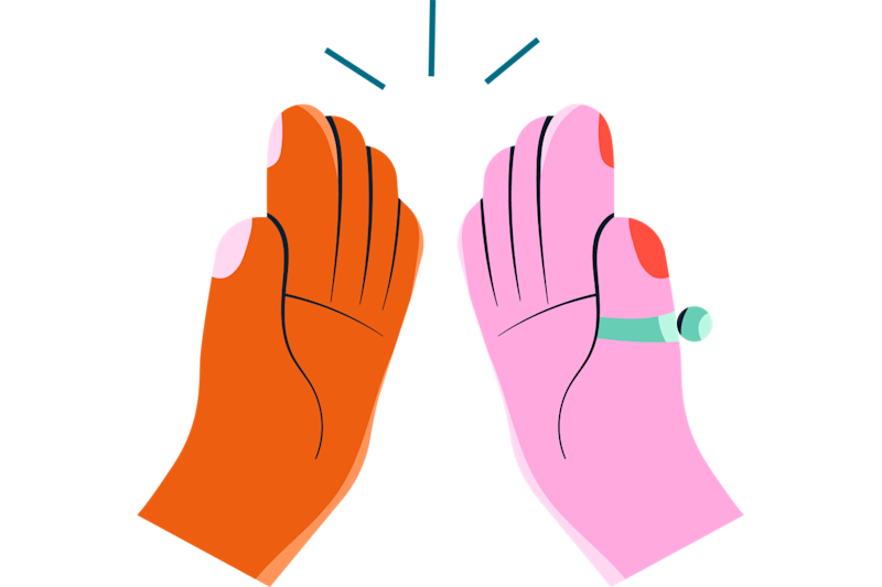 Image of two hands clapping 