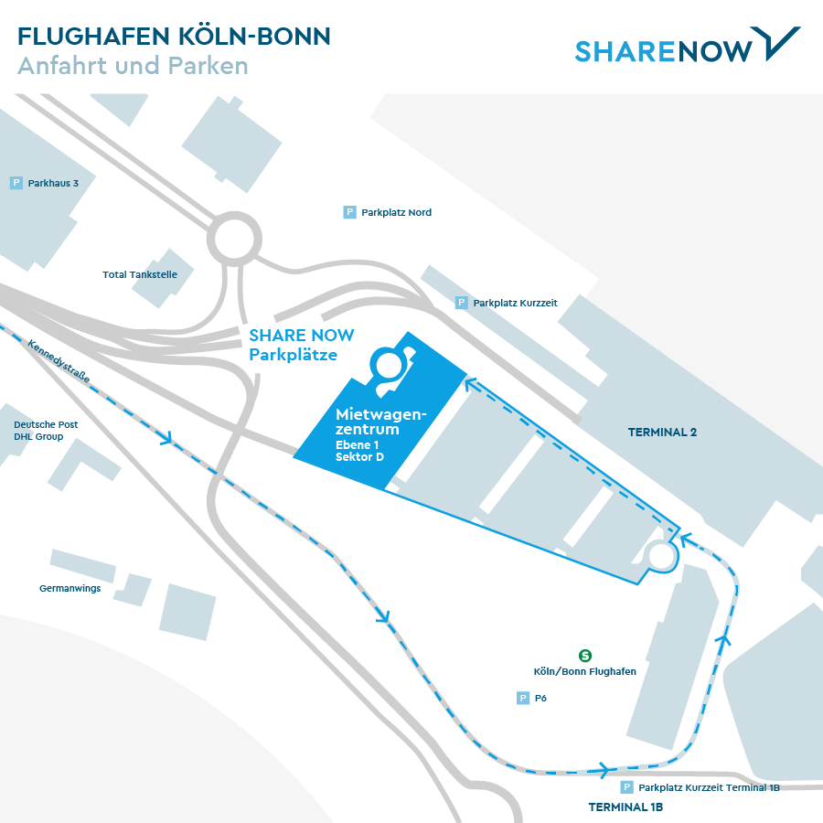 Share Now Am Flughafen Parken www.share-now.com