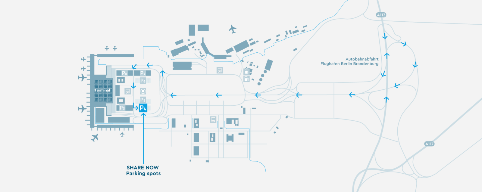 Image Map Berlin Brandenburg Airport (BER)