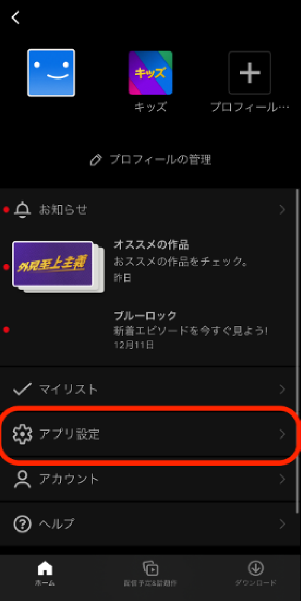 Netflixアプリ画質設定2