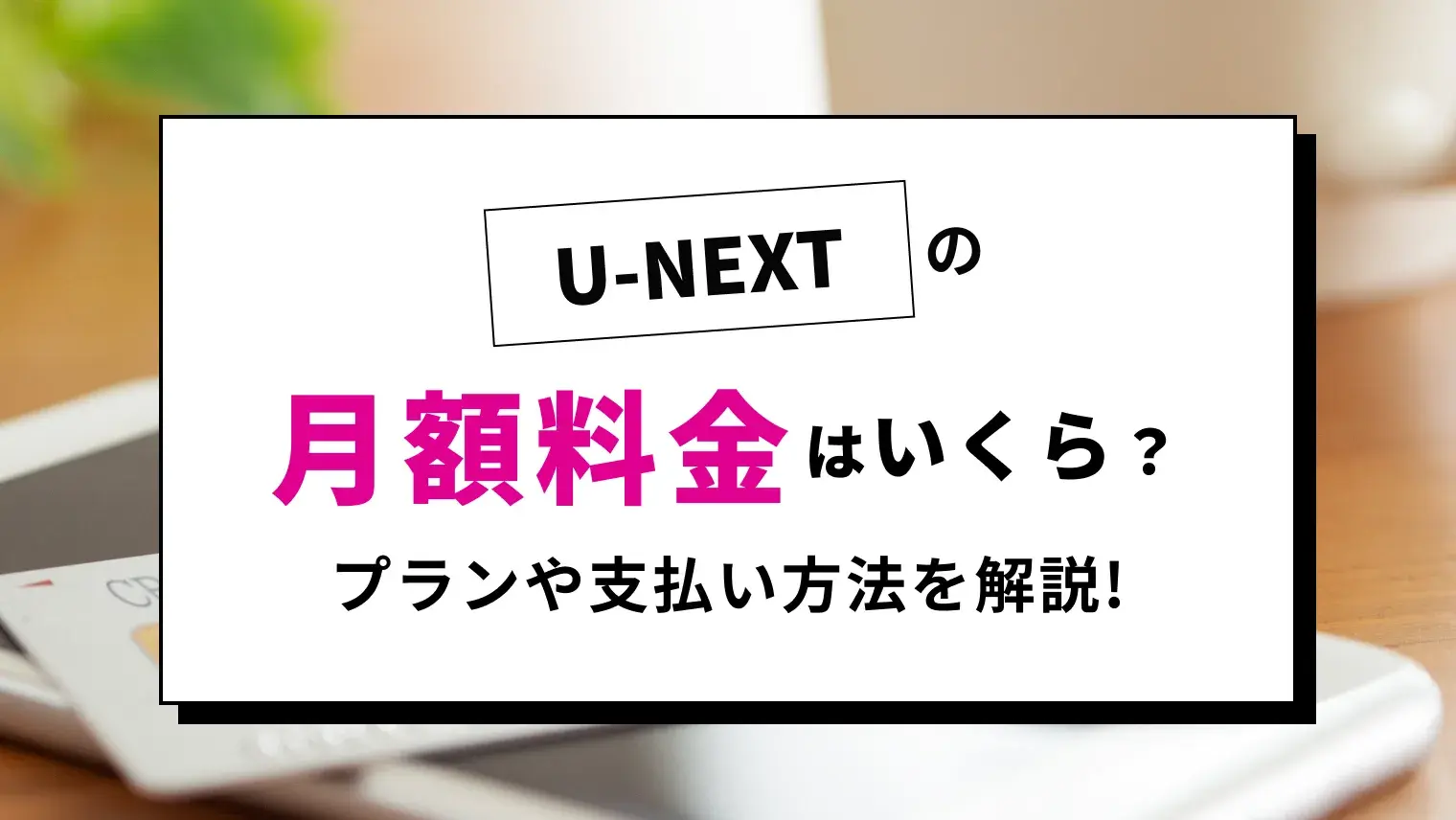 U-NEXTの料金プラン・支払い方法について徹底解説！コスパやメリットを紹介のサムネイル画像