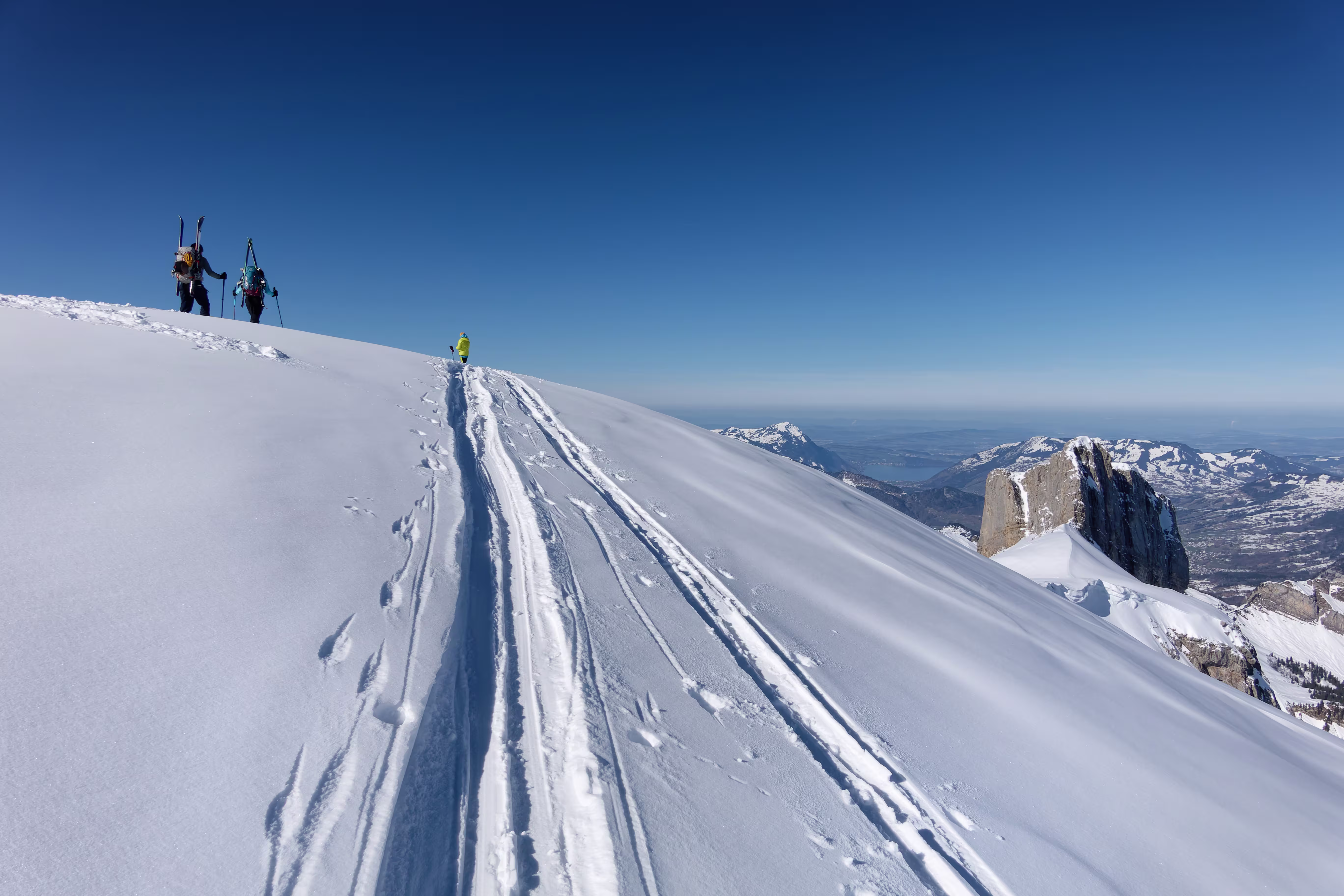 L’arrivo in vetta al Blüemberg