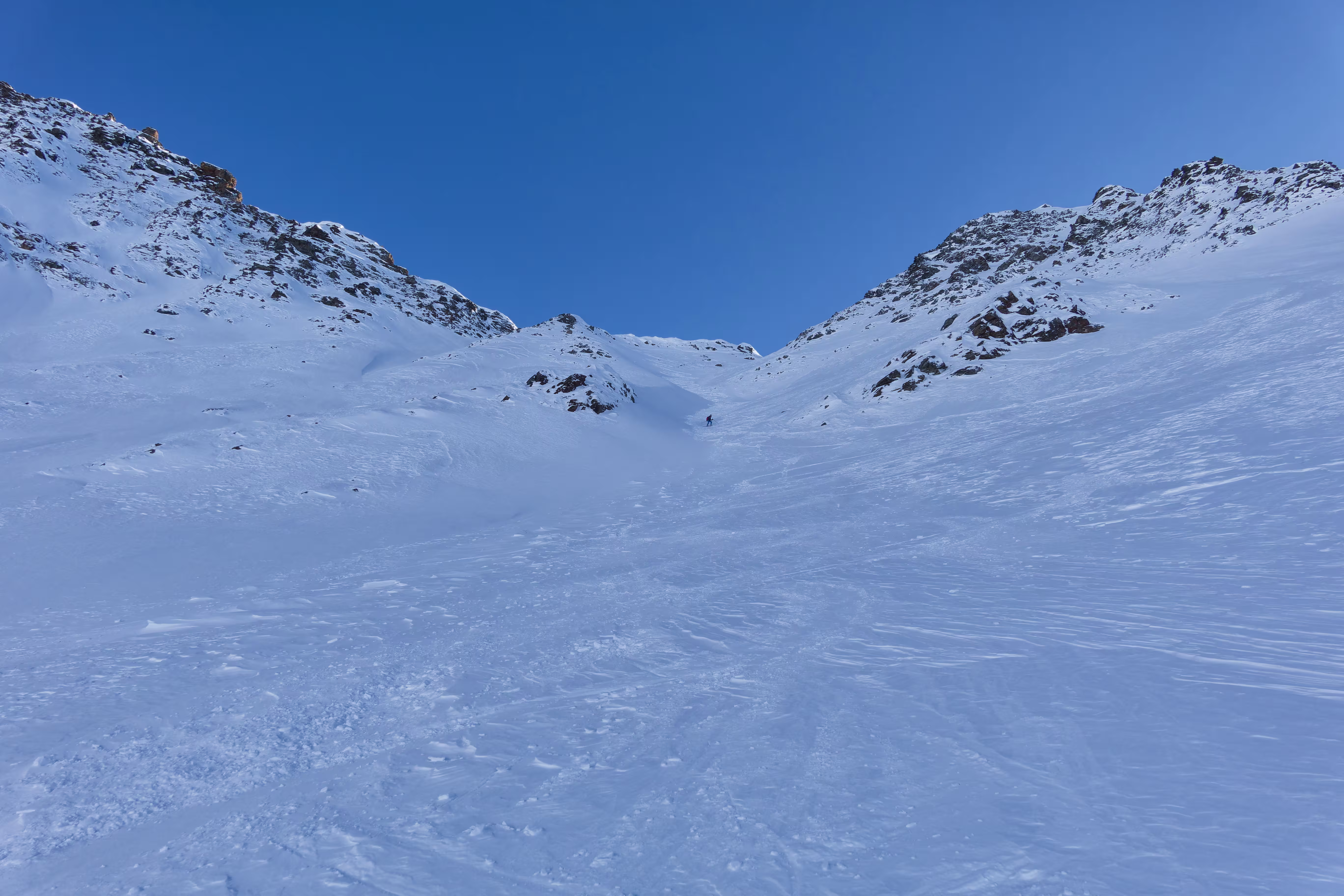 Discesa dal versante nord