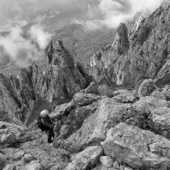 Facili passaggi in cresta dopo il primo tiro