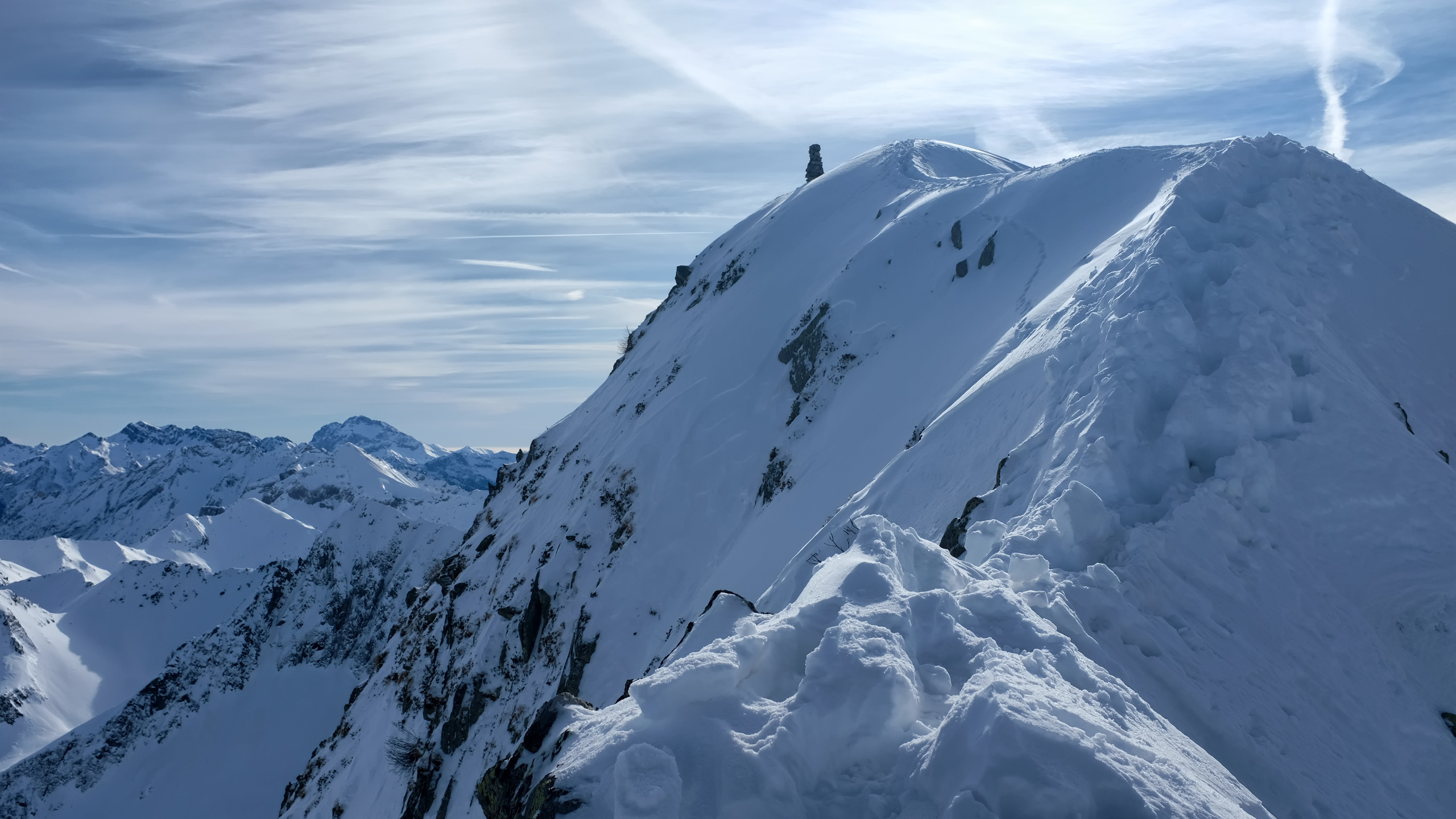 Scialpinismo Pedena, Dall’anticima del Pedena