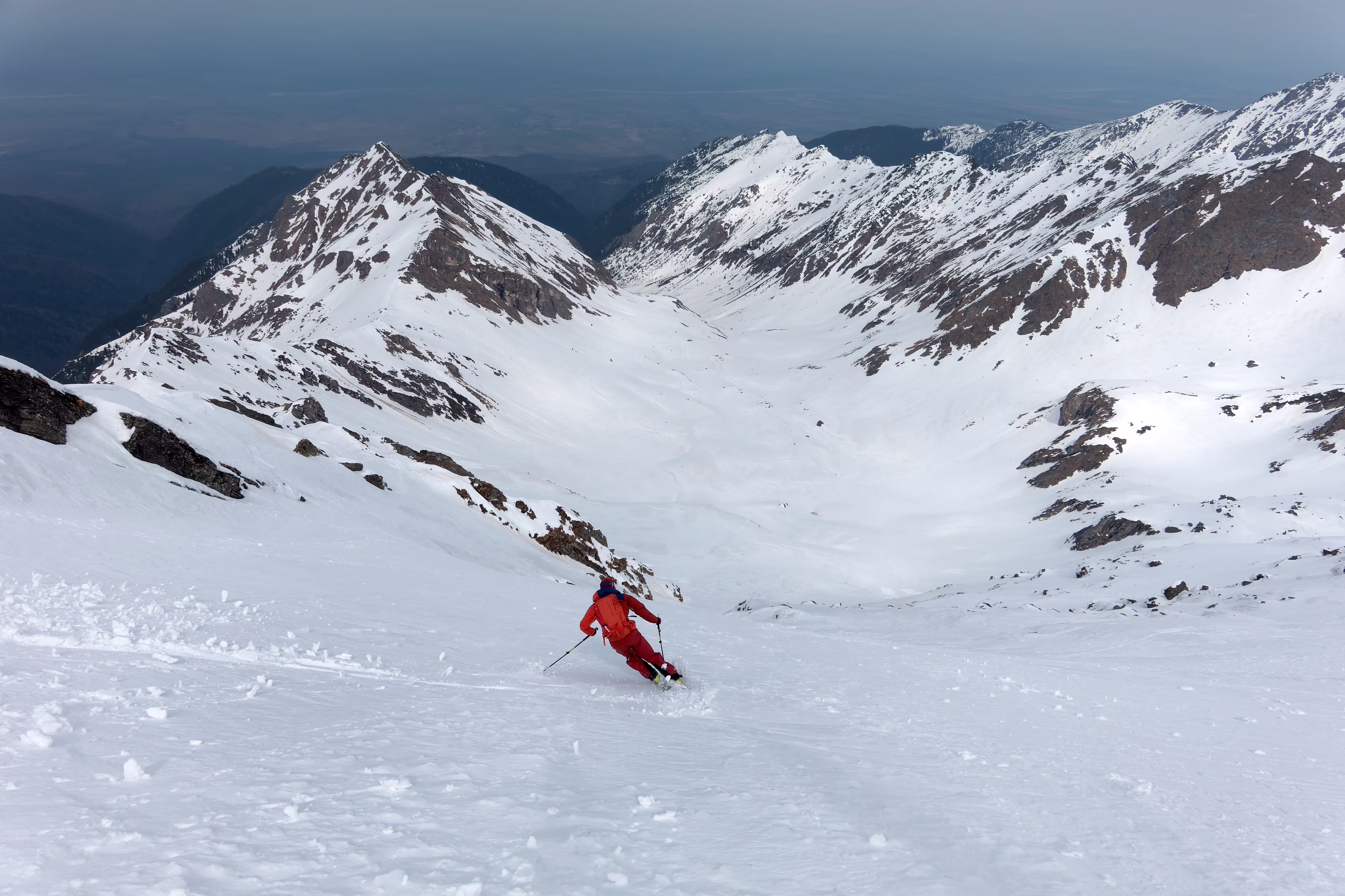 Bella discesa sul canale nord del Laita