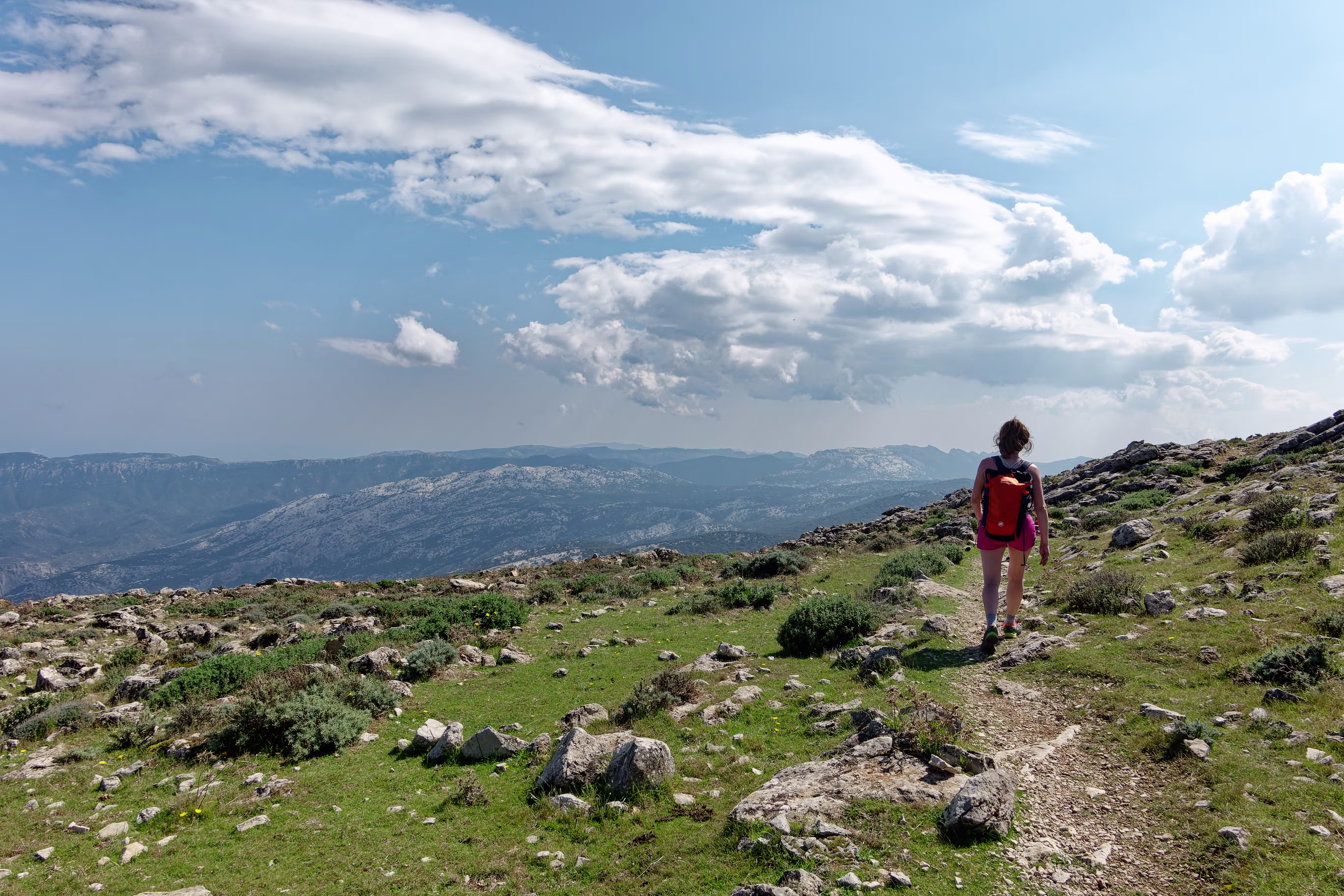 Poco sotto la vetta del Corrasi