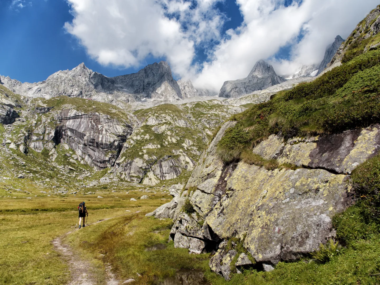 Cima di Castello dal Rifugio Allievi, il Pianone prima del Rifugio Allievi