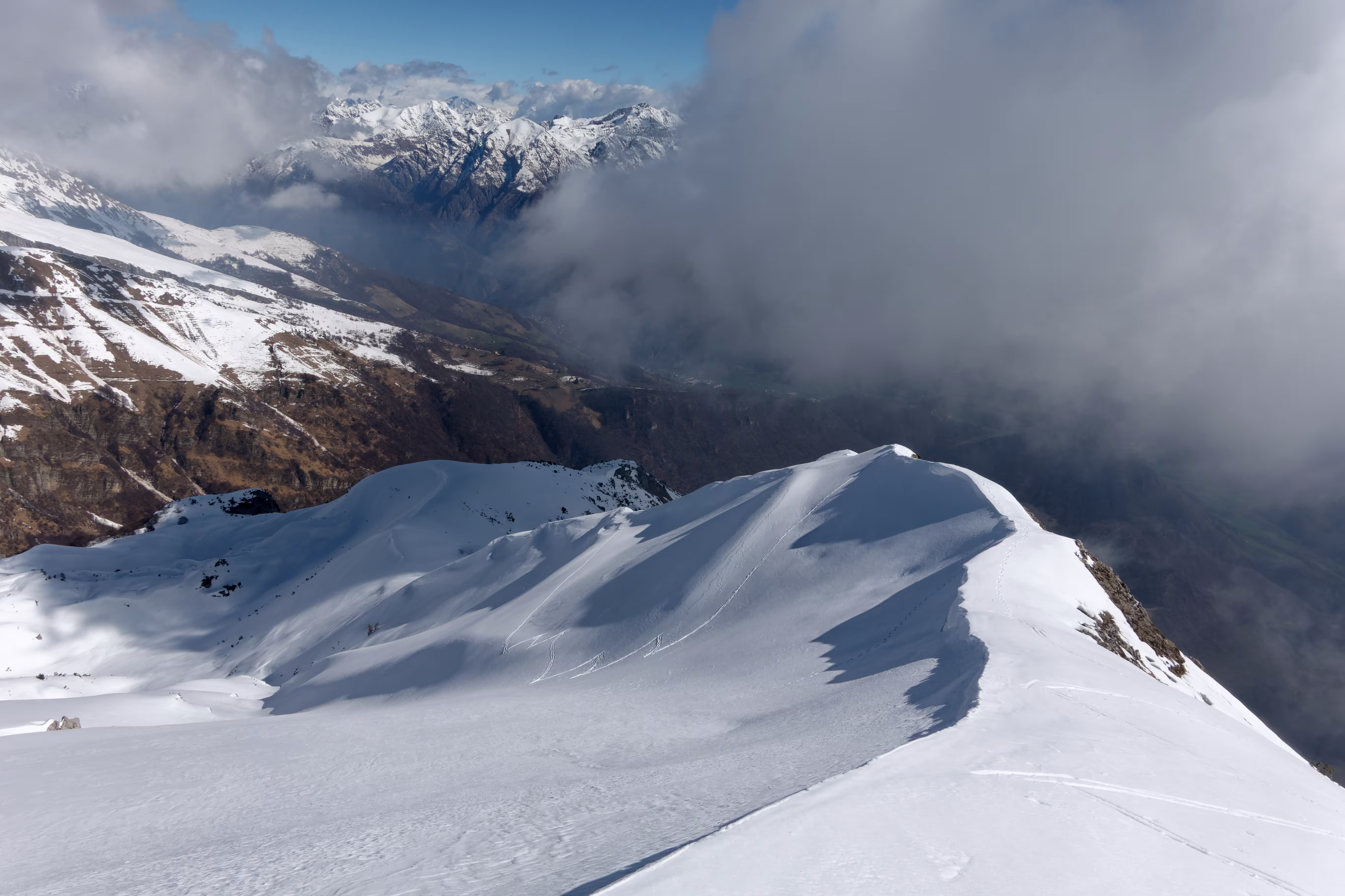 La parte terminale della cresta