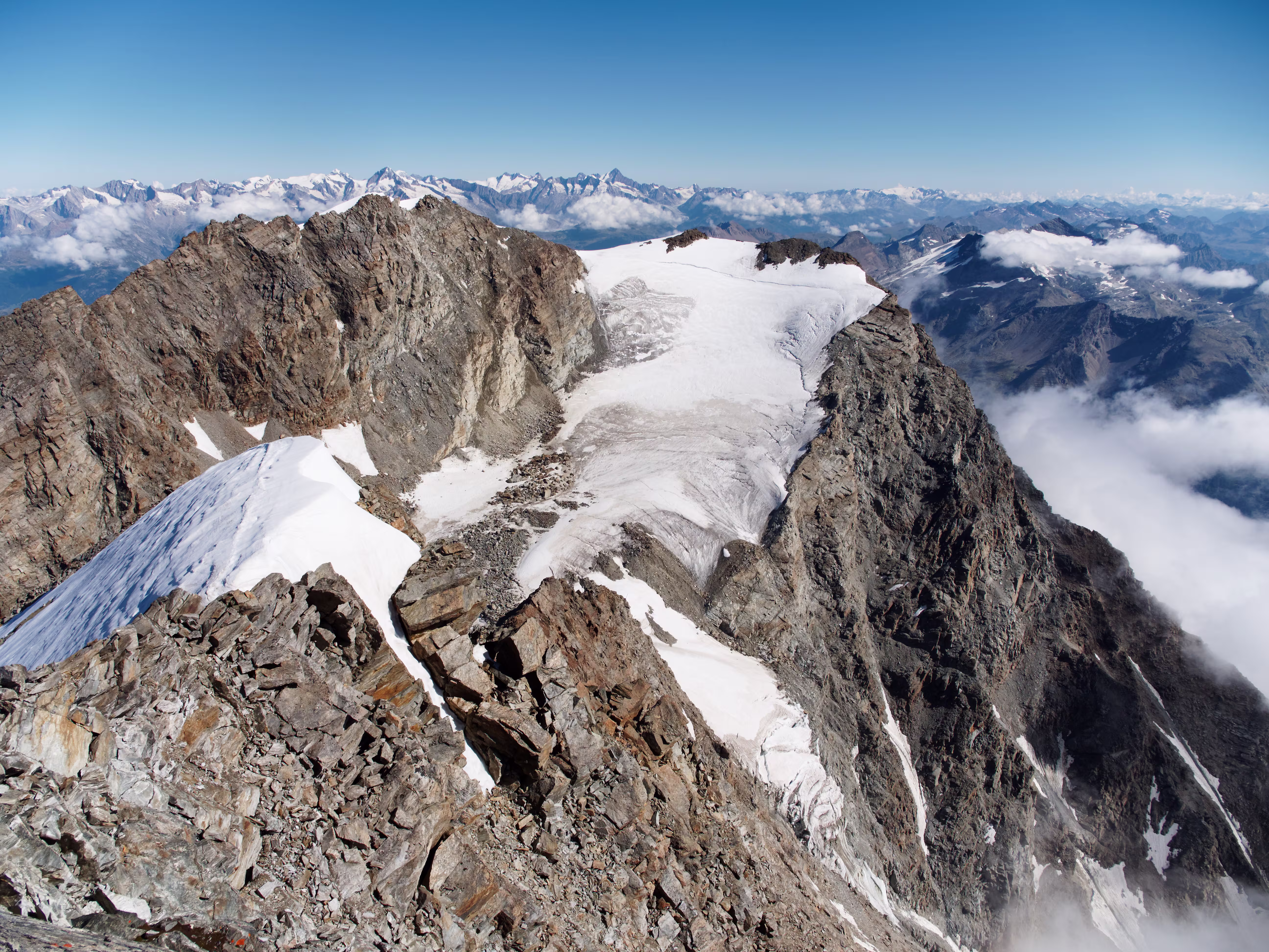 Il Fletschorn dalla vetta