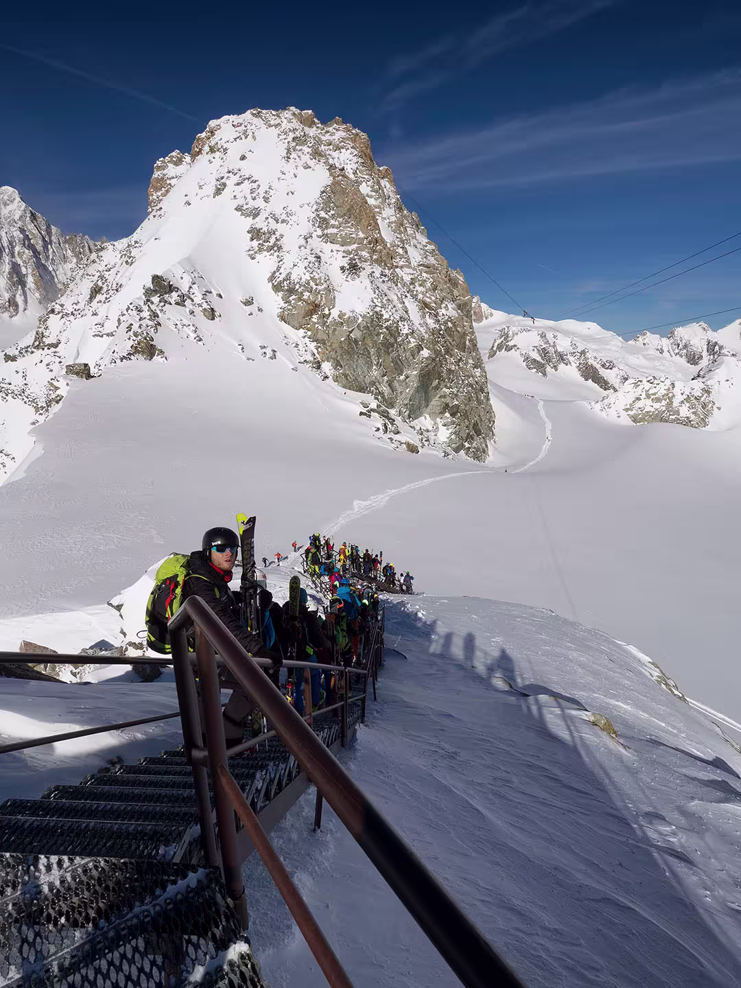 La scala di Punta Helbronner