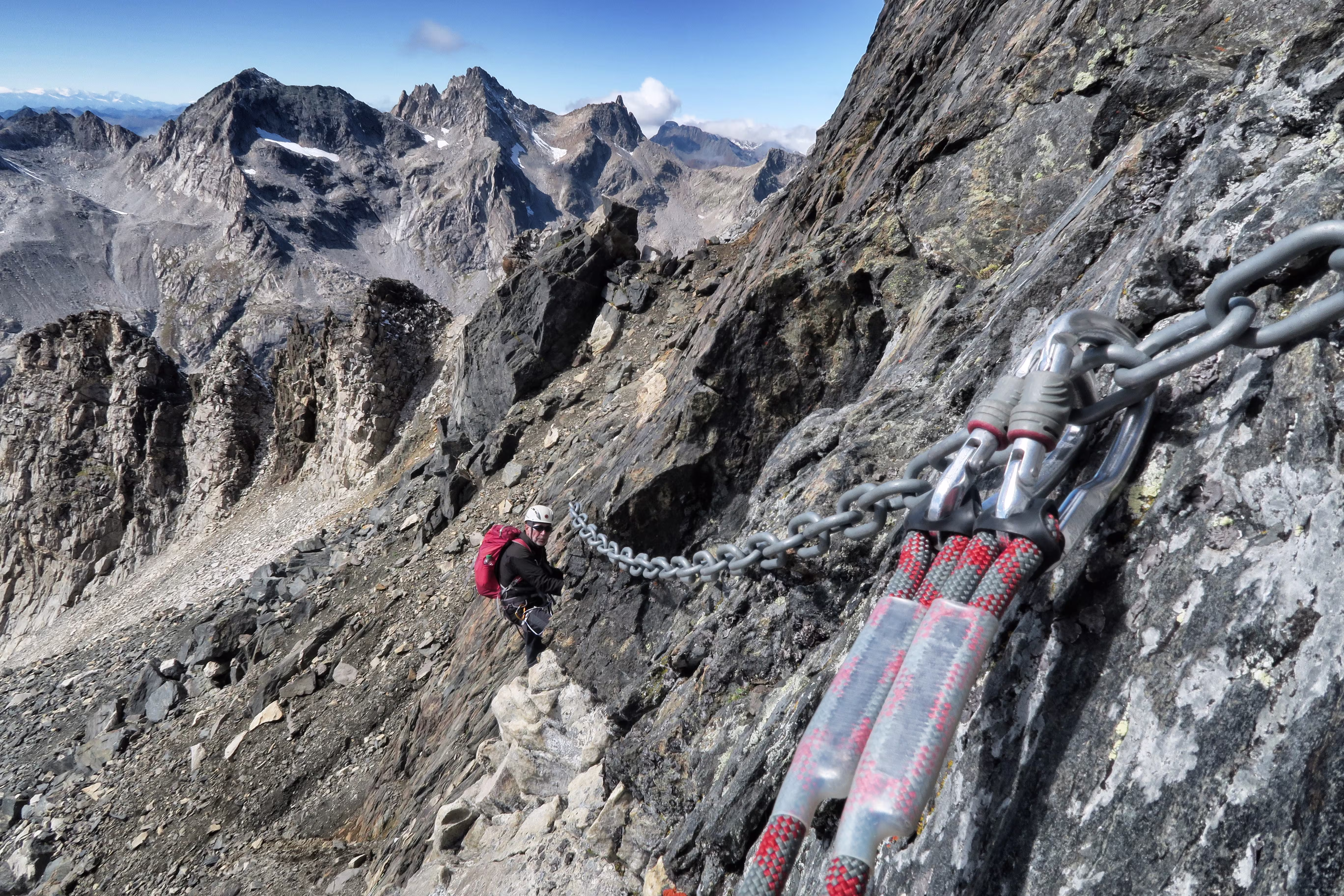 Sul traverso della ferrata