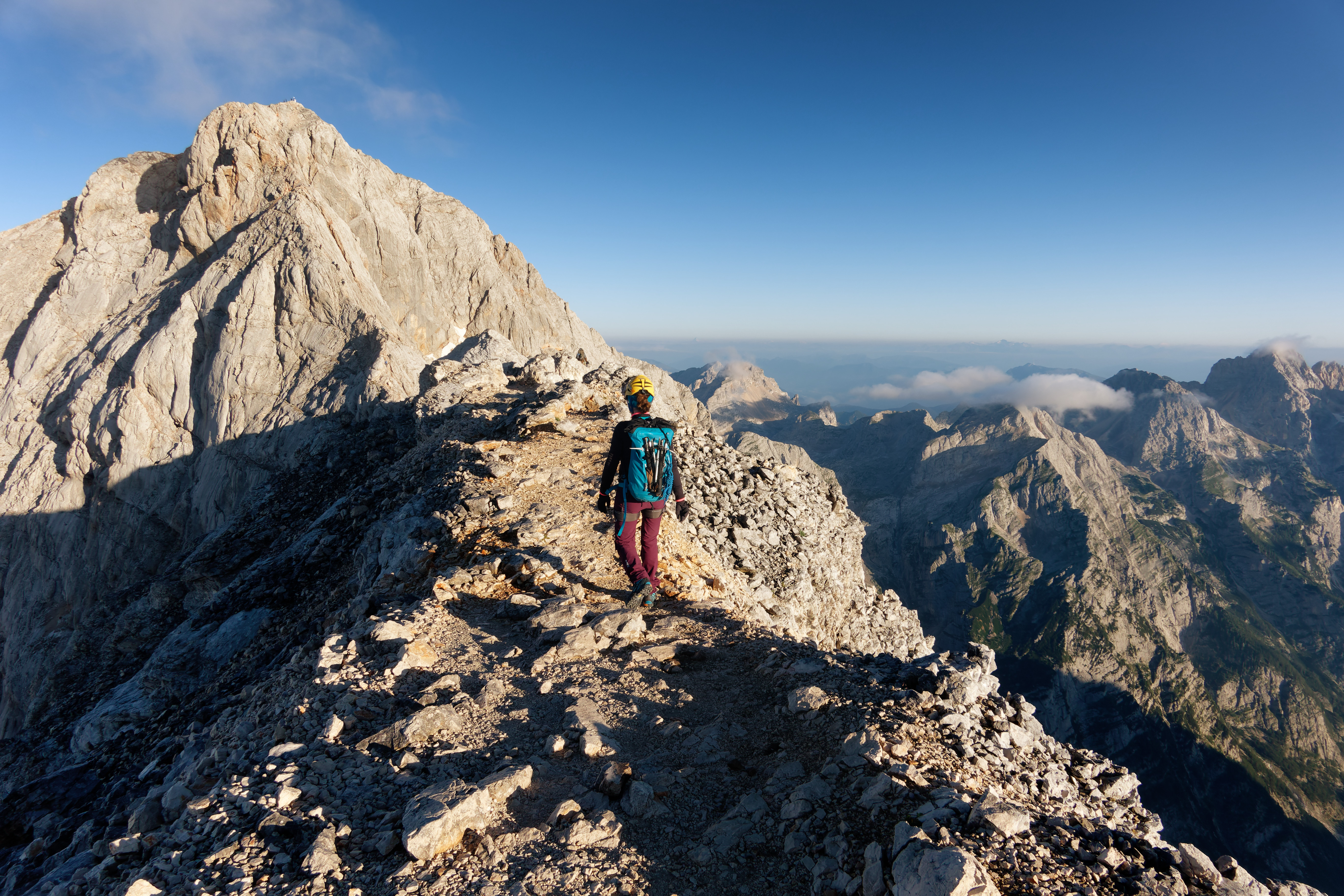 La cresta finale del Triglav con l’ultimo strappo per la vetta