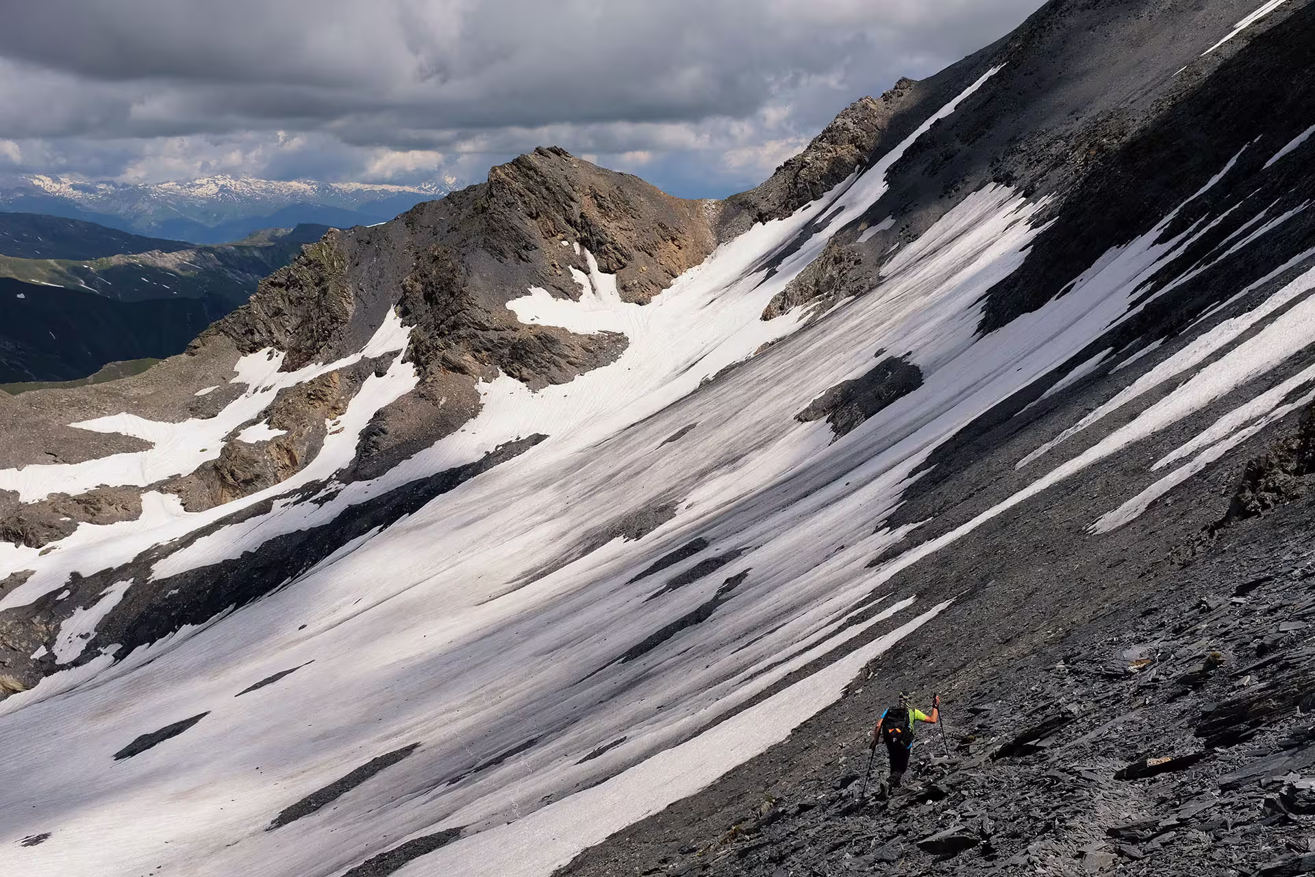 Ghiaione prima del canalino