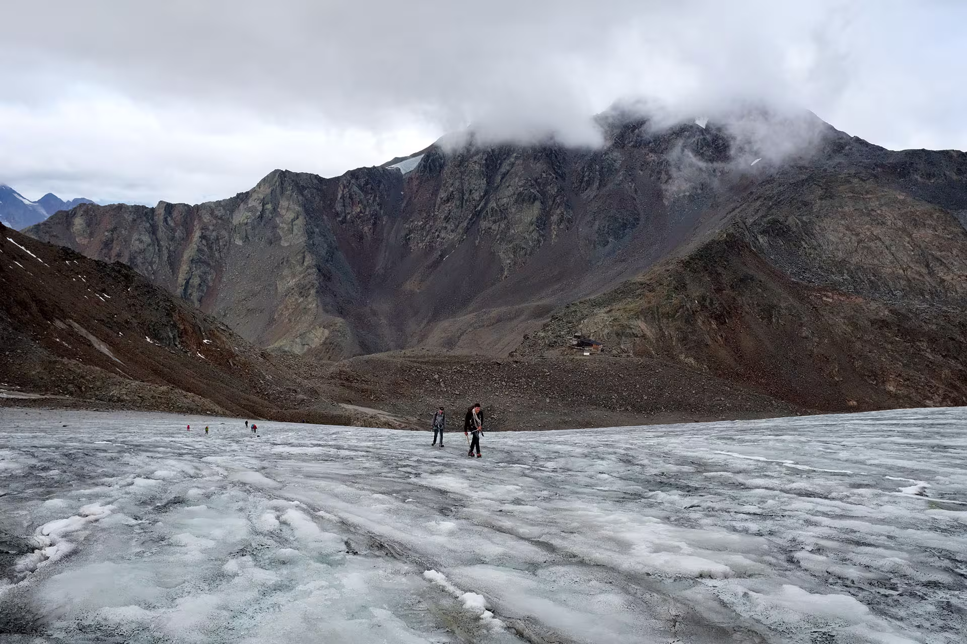 Primi passi sul ghiacciaio