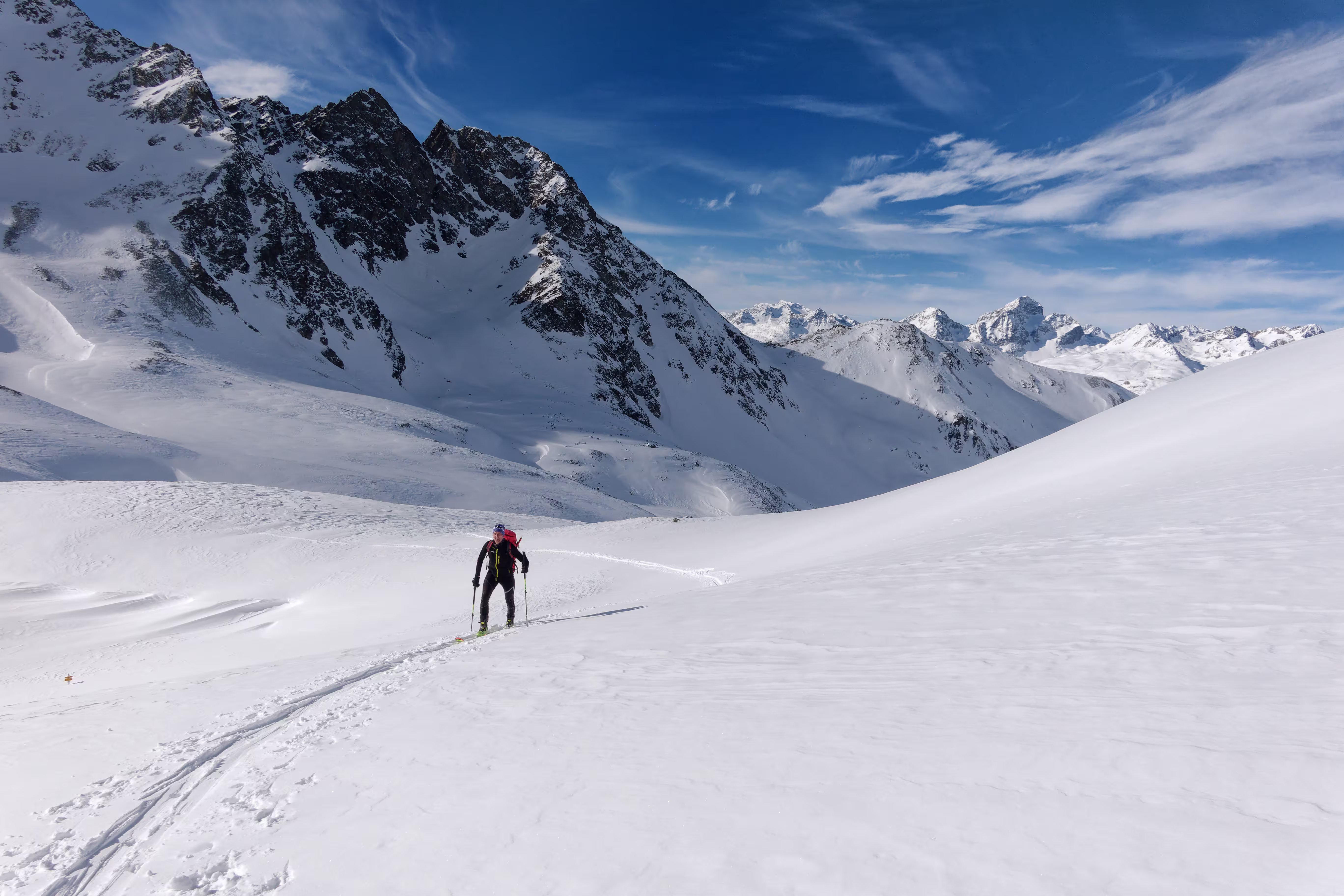 La parte alta prima del pendio finale