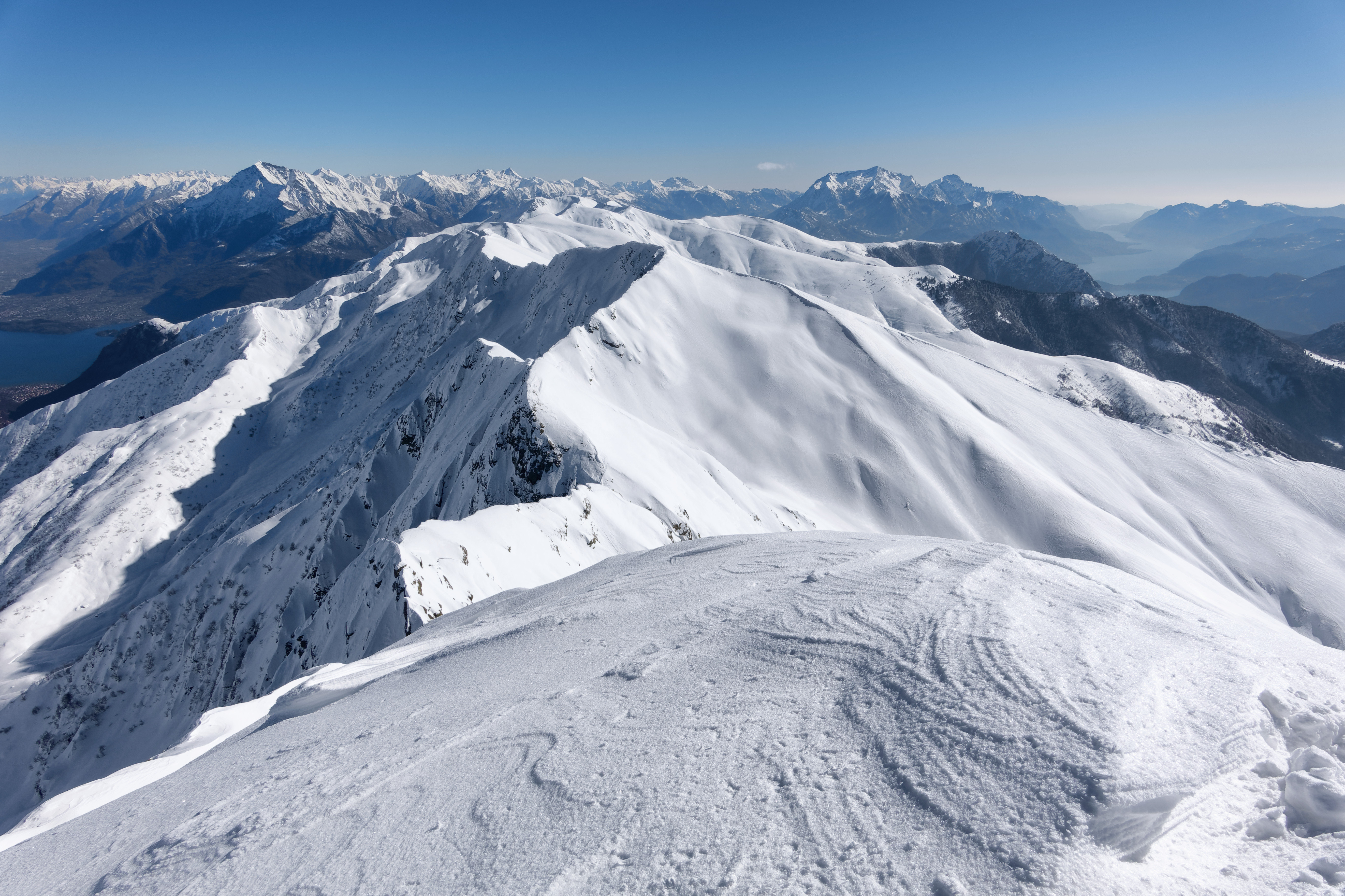 Pizzo di Gino, scialpinismo, panorama dalla vetta