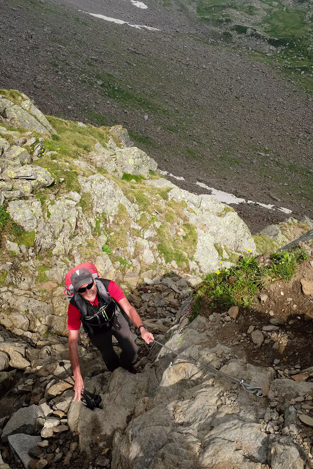 Sergio sulla corda fissa