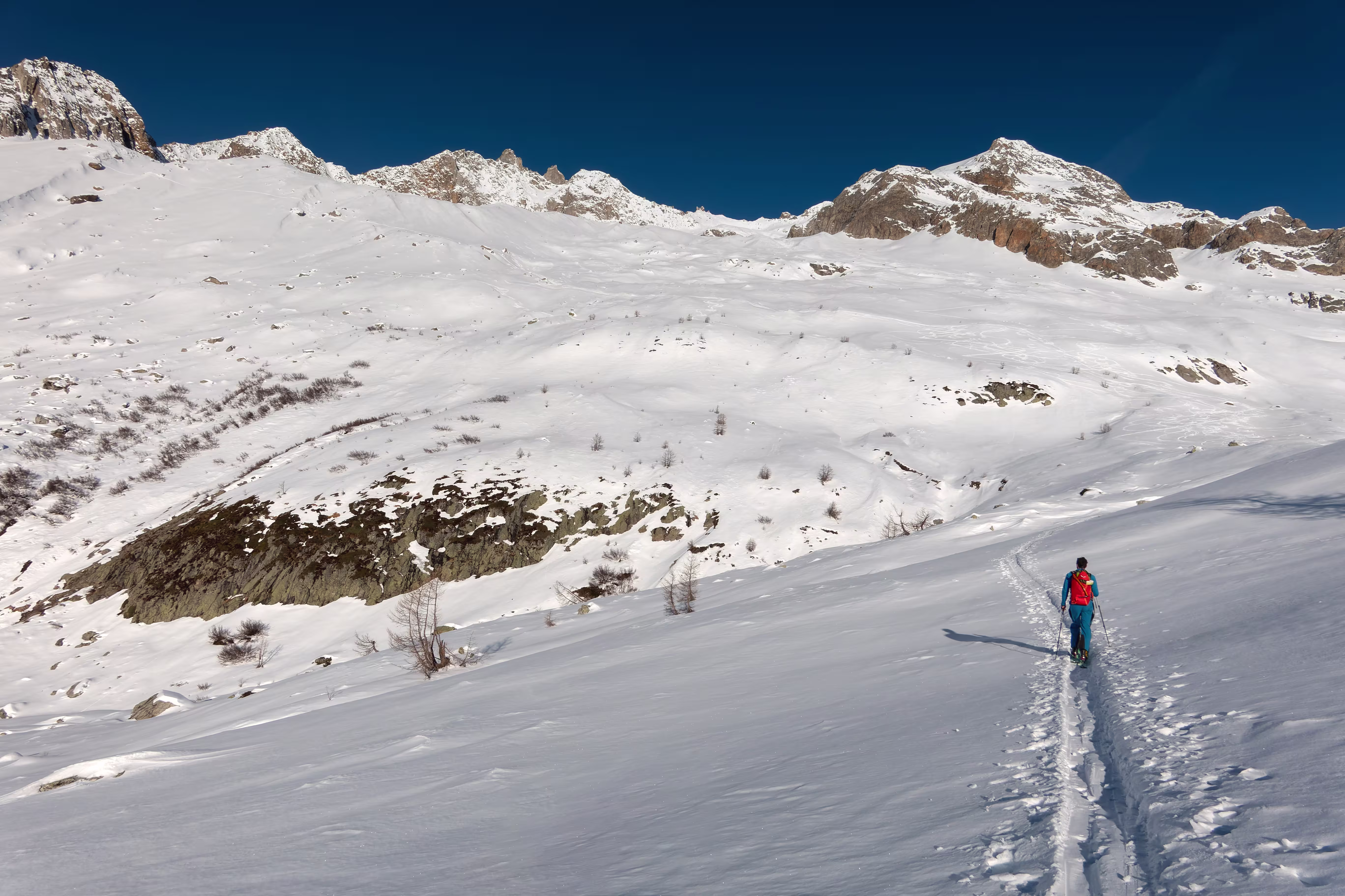 Usciti dal bosco, si vede tutto il percorso