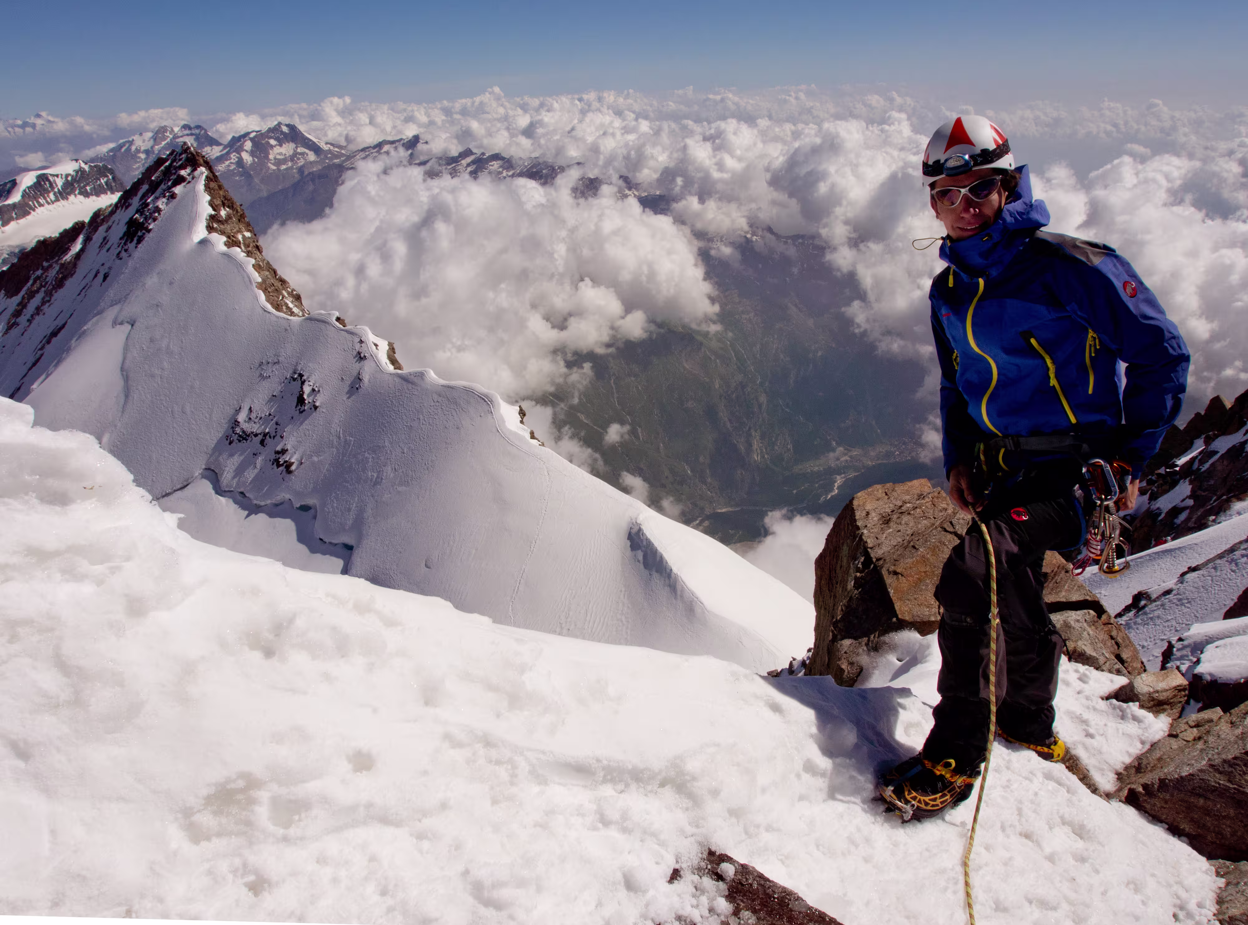In vetta alla Dufour, 4633m