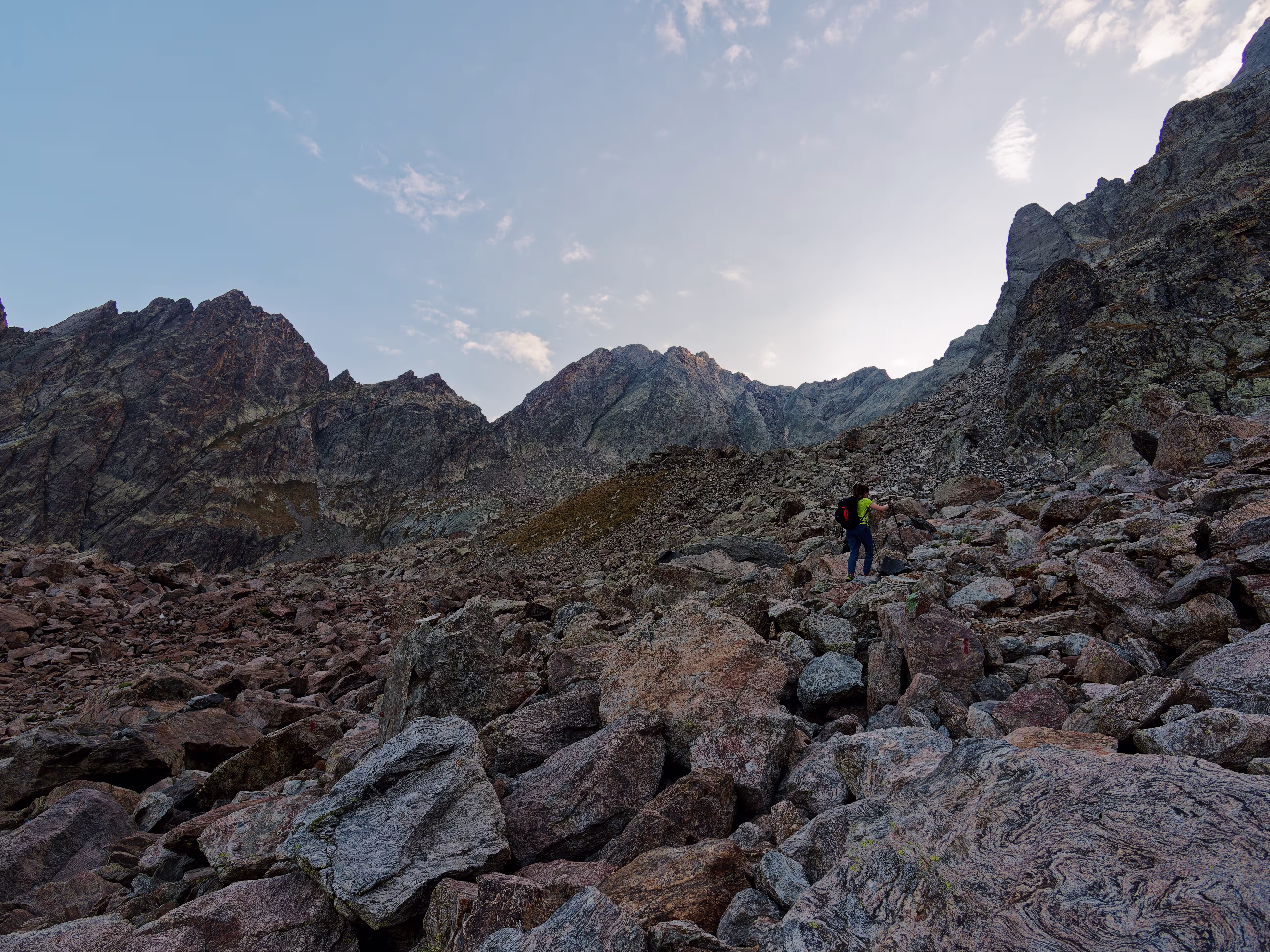 In salita poco dopo il rifugio