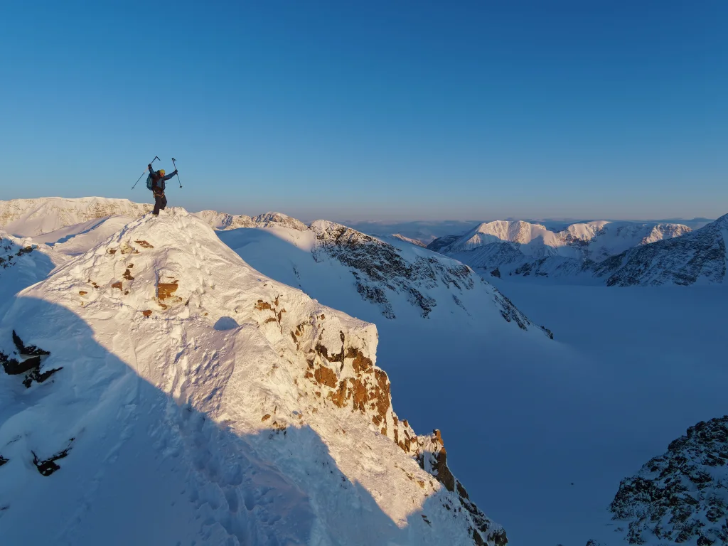 Sulla vetta del Tritonfjellet