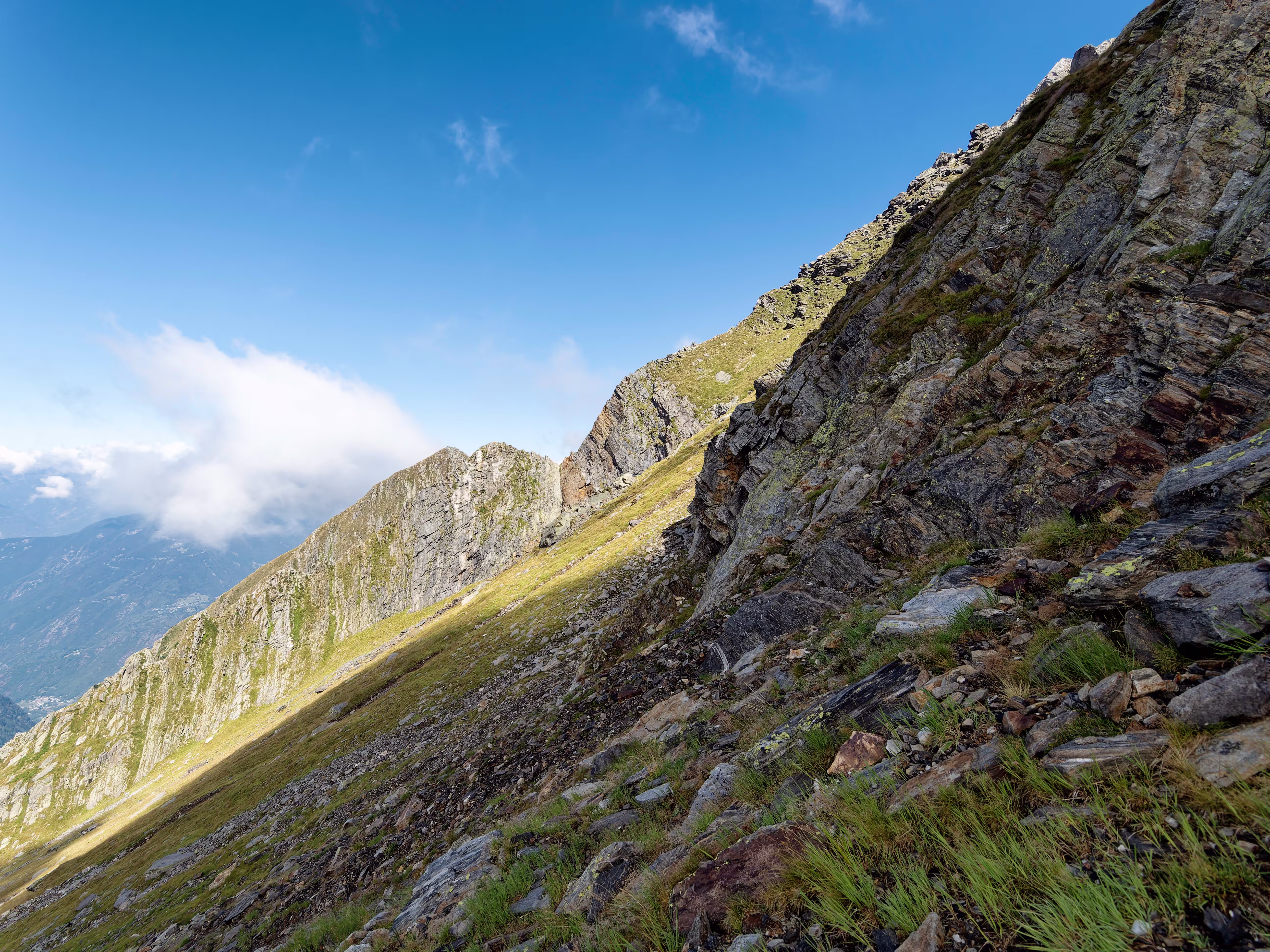 Traverso da sotto il canale verso il pendio finale