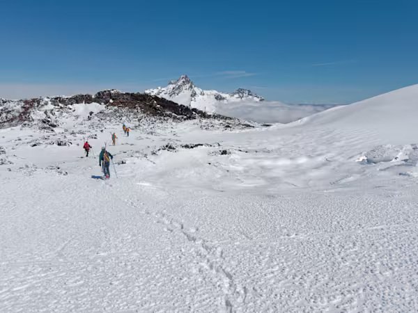 Antuco, ci portiamo verso il canale di discesa