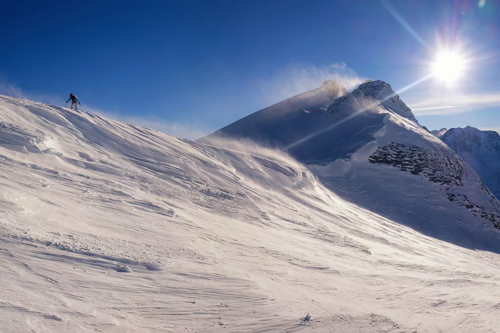 Vento impetuoso al Colle di Breithorn