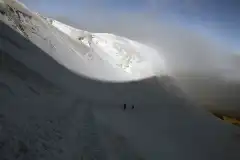 Sul ghiacciaio di Laveciau