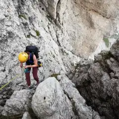 La prima calata finisce sul quel terrazzino detritico