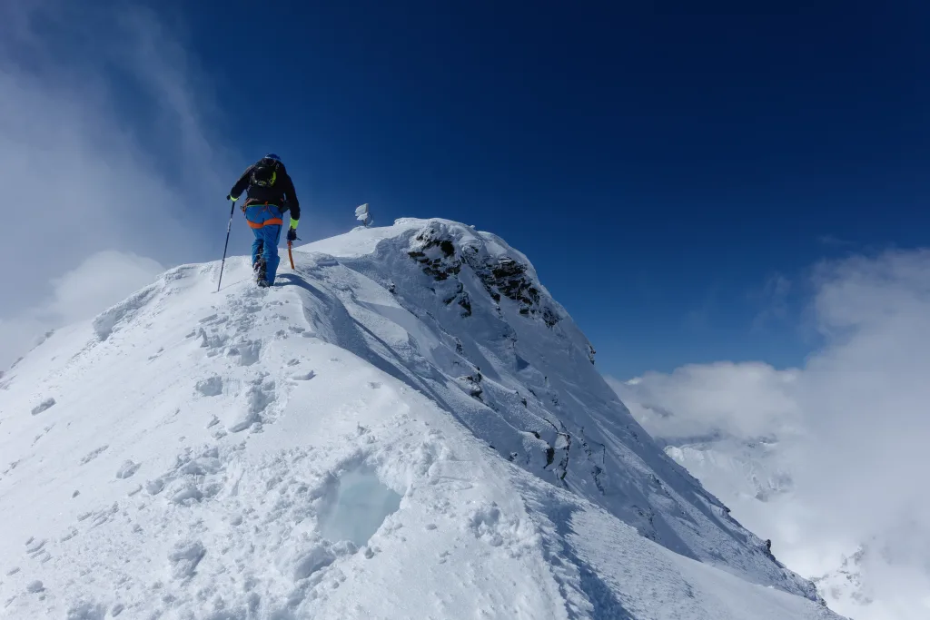 Arrivo in vetta