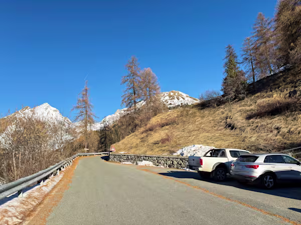 Il parcheggio della partenza