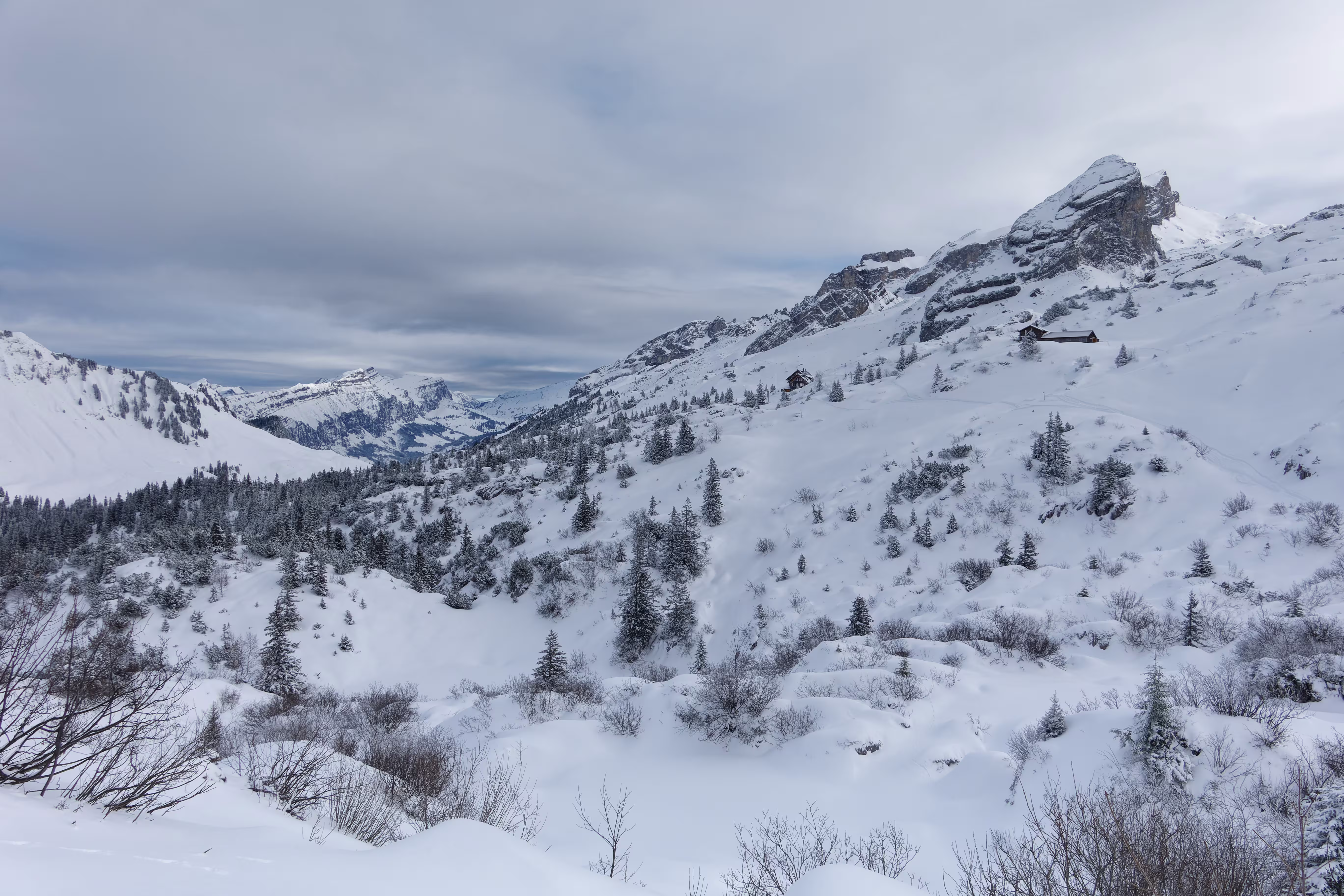 La Lidernenhutte dall’arrivo della piccola funivia