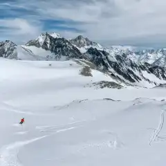 Bellissima sciata nella parte alta