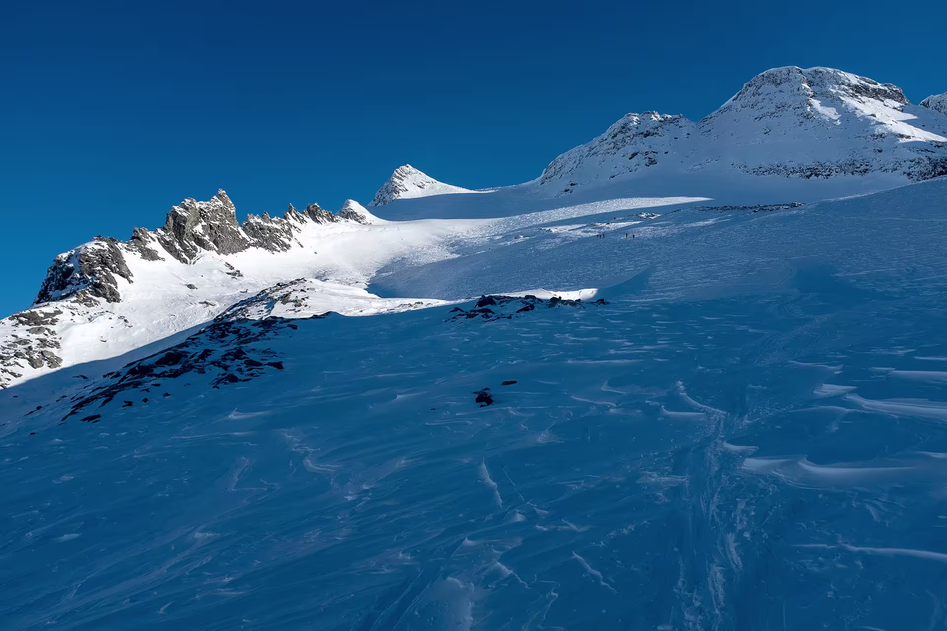 Il percorso fino al Colle del Breithorn