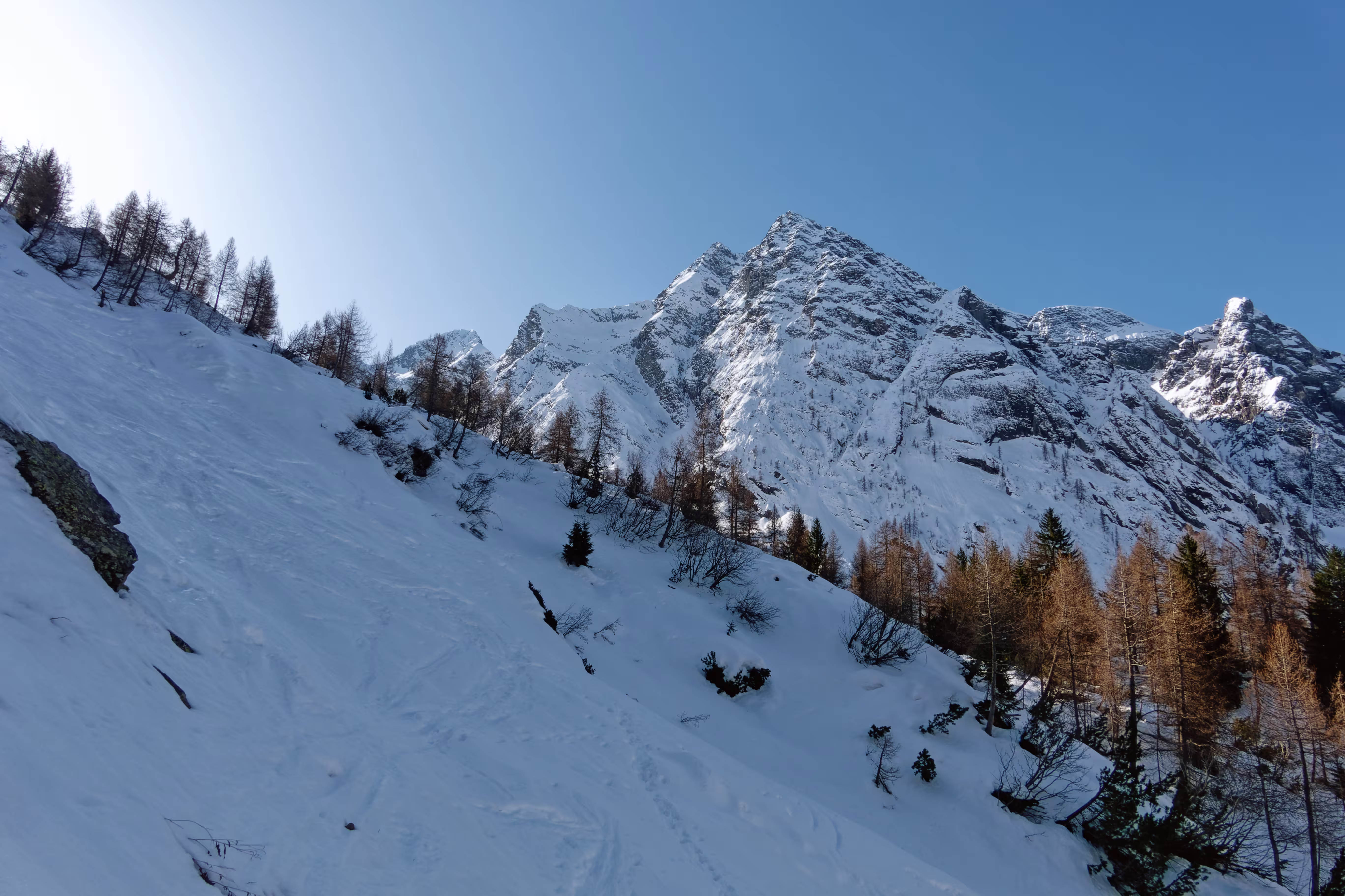 Il Tratto ripido dopo la Baita Caronno