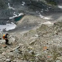 Ultima rampa prima del rifugio