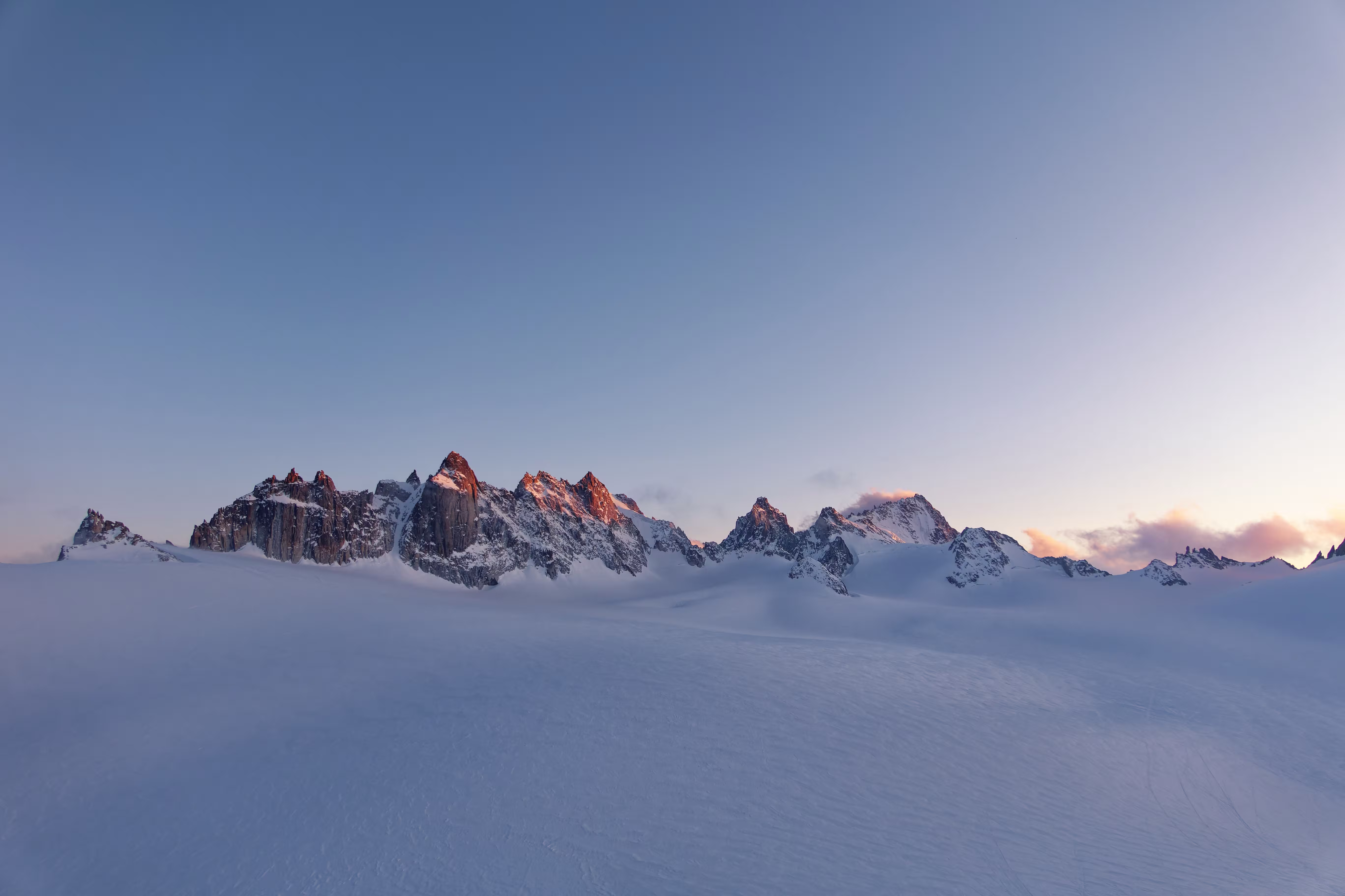Il Plateau du Trient al tramonto
