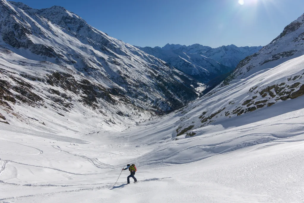 Primi pendii sopra il rifugio