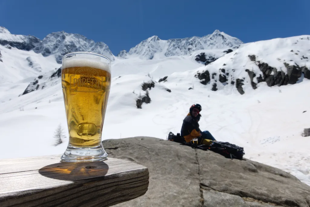 Meritata birra al Rifugio Denza