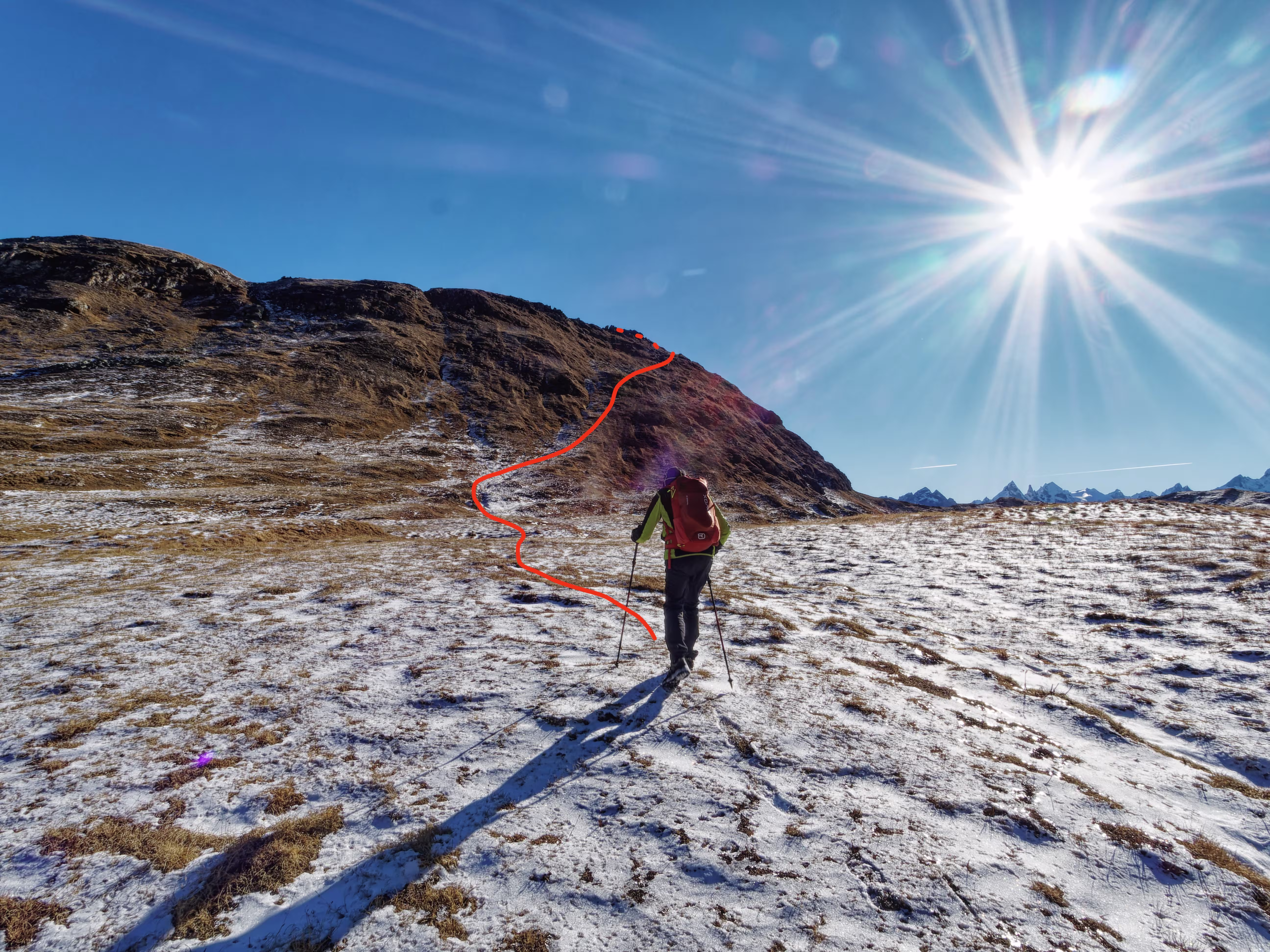 La salita al Piz Cam